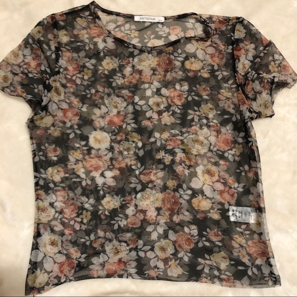 Sheer Floral Top